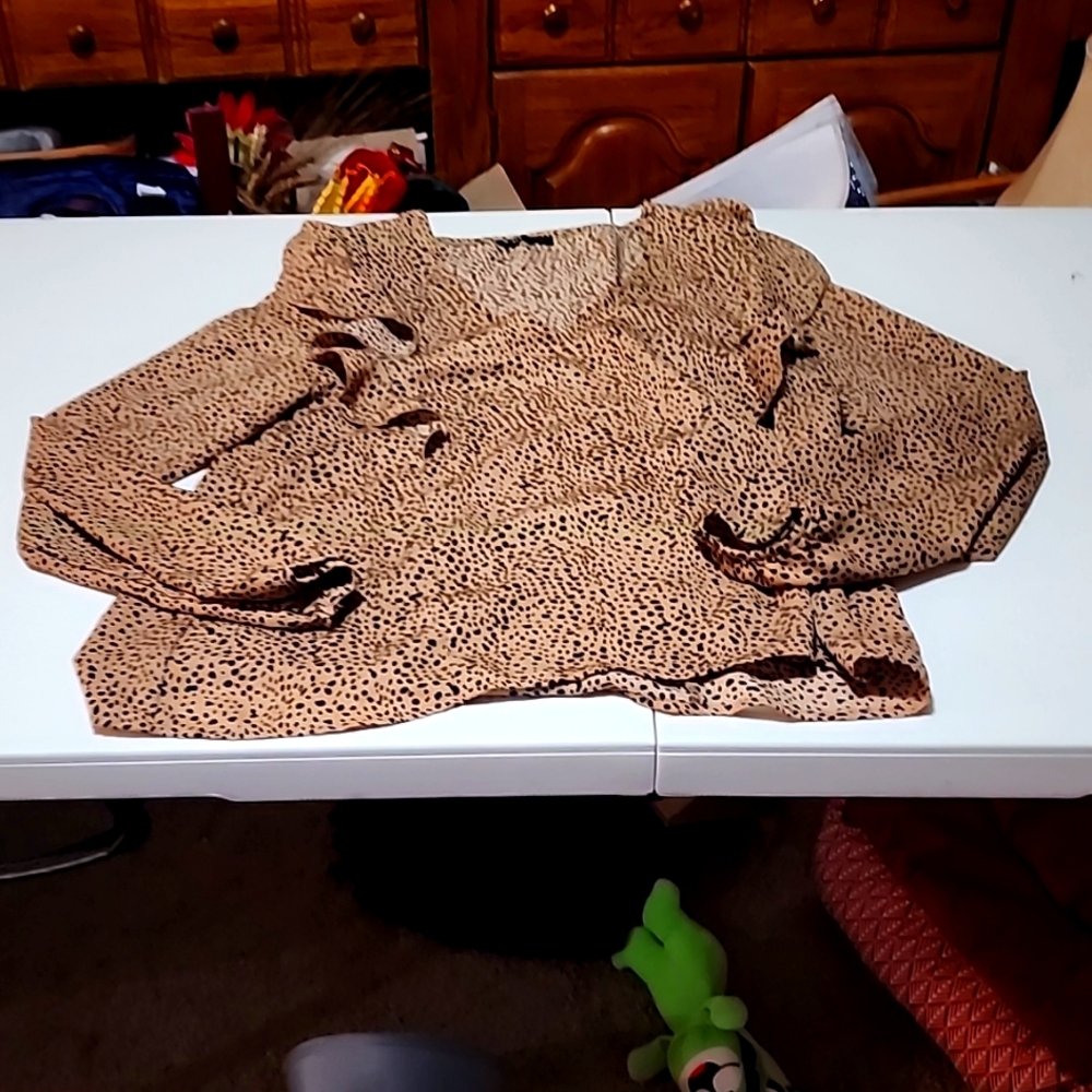 Animal print blouse